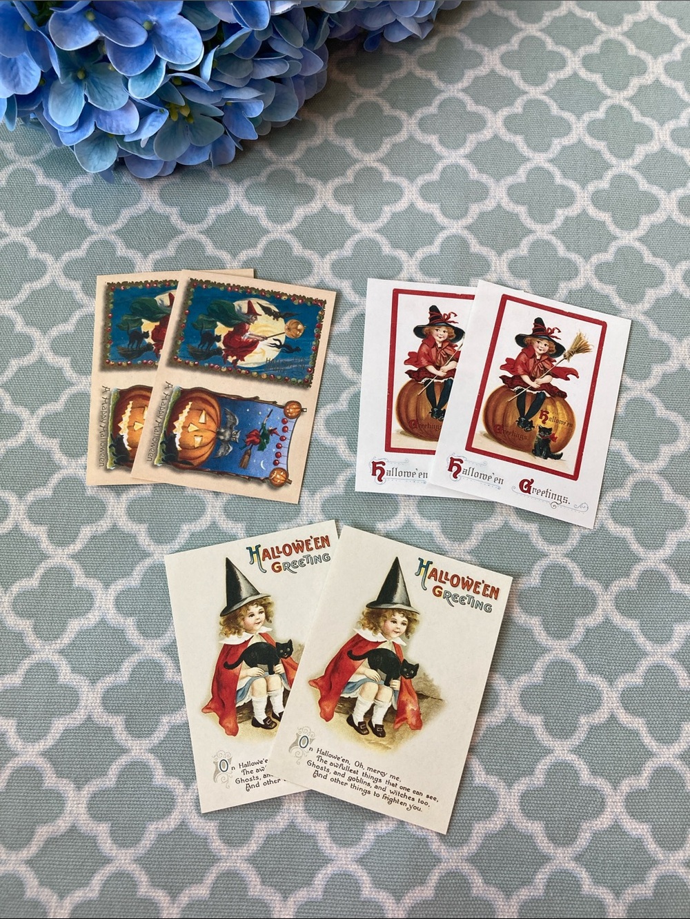 A.T.C. Fall Collection Halloween Art Papers Trading Cards 6 Pieces